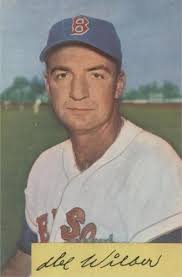 1954 Bowman #178 Del Wilber Red Sox 6