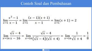 Contoh Soal Limit Fungsi Pemfaktoran