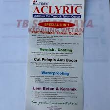 Terbuat dari bahan resin alkyd terbaik, cat sintesis ftalit adalah pilihan utama untuk mengecat berbagai permukaan keunggulan lainnya terletak pada tingkat ketahanan cuaca yang sangat tinggi sehingga bisa diaplikasikan pada. Multidex Aclyric 500gr Cat Tembok Tahan Cuaca Anti Bocor Waterprofing Shopee Indonesia