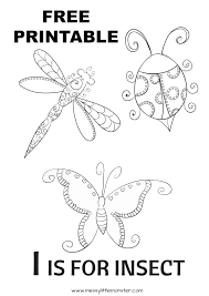 More than 14,000 coloring pages. I Is For Insect Colouring Page Messy Little Monster