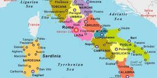 Области и провинции италии на карте. Futbol Italii Karta Italii Po Futbolu Yuzhnaya Evropa Evropa