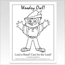 Kids will know the importance and what each symbolizes with it features. National Symbols Cache Woodsy Owl Lend A Hand 1 Coloring Sheet
