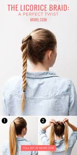 The Licorice Braid The Perfect Twist On The Ponytail Frisuren Kinderfrisuren Kinderfrisuren Madchen