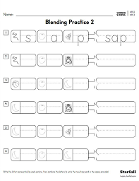 Kindergarten Blending Practice Worksheet Generator K Rf 2 K Rf 3 Teach Starfall Com Writing Worksheets Teaching Writing Kindergarten Writing