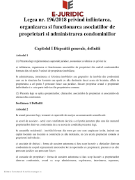 Legea profesiei de mediator consolidata publicata in monitorul oficial, partea i nr. Legea Asociatiilor De Proprietari 196 2018