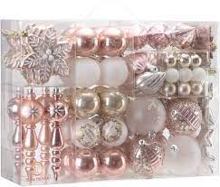 Christmas Ornaments Sets Rose Gold Ornaments Popsugar Home