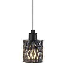 Inger Black with Glass Pendant Light
