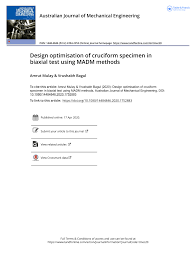 PDF) Design optimisation of cruciform specimen in biaxial test using MADM  methods