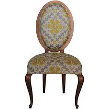 Item is available in any bernhardt fabric and com (except leather, silks and pillow fabrics). Oval Back Chair Art Deco Seating Luxury Dining Chair
