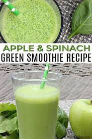 Apple Spinach Green Smoothie Recipe Spinach Apple Smoothie Recipe In 2020 Apple Spinach Smoothie Green Smoothie Recipes Healthy Green Apple Smoothie Recipes