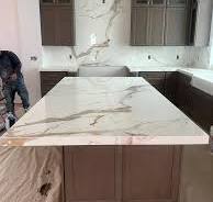White Nano Glass Marble Kitchen Countertops