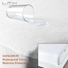 160x200cm Premium Fitted Cotton Terry Cover 100 Waterproof Hypoallergenic Mattress Protec Mattress Protector Waterproof Mattress Cover Hypoallergenic Mattress