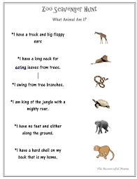 Zoo Membership Free Printables Zoo Scavenger Hunts Zoo Business For Kids