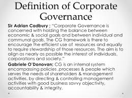 Corporate Governance A Conceptual Framework