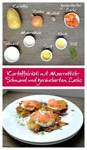 Kartoffelrosti Mit Meerrettich Schmand Und Gerauchertem Lachs Schnelle Einfache Rezepte Rezept Lachs Rezept Kartoffelrosti Rezept Rezepte