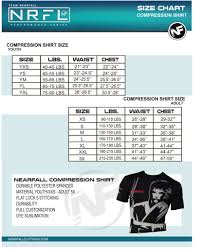 Compression Shirt Size Chart Nearfall Clothing