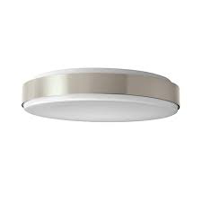 Led flush mount ceiling lights home depot. Hampton Bay 15 In Brushed Nickel Led Round Ceiling Flush Mount Light 54620141 The Low Ceiling Lighting Kitchen Lighting Fixtures Flush Mount Ceiling Lights