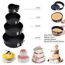 Our test kitchen pros have the tips. 4 7 9 10 Inch Non Stick Round Cake Mould Black Live Bottom Lock Baking Pan Cake Mold Diy Qifeng 4 Piece Set Baking Cake Tools Cake Molds Aliexpress