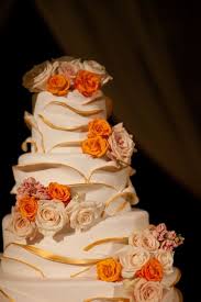 Wedding Wednesday Navy And Apricot Fall Wedding Cakes Wedding Cake Fall Flowers Wedding Cake Roses