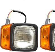 12V Front Forklift Lights Forklift Lamp Turn Signal Halogen Headlight Truck  Work Light Lighting 2Pcs