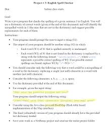 Solved Project 3 English Spell Checker Due Before Clas Chegg Com