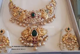 Ruby Emerald Necklace From Sri Mahalaxmi Gems Jewellers South India Jewels Gold Jewelry Fashion Jewelry Set Design Gold Jewelry Stores