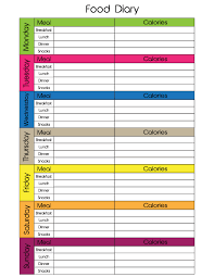 Printable Food Diary Room Surf Com