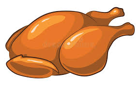 Roast turkey or chicken dinner roast turkey or chicken on plate, traditional thanksgiving or christmas dinner vector clip art illustration. Roast Chicken Stock Vector Illustration Of Roast Fruits 56688149
