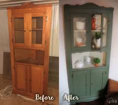 What's the best way to build a corner hutch? Enchanting Corner Hutch Country Chic Paint Blog