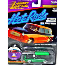 The hot rod world is dominated by fords and chevys, but today we had a taste for 1950s pontiacs—the bigger, the better. Johnny Lightning Hot Rods Series The Rumbler Rambler Station Wagon Global Diecast Direct
