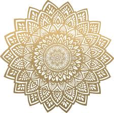 Mandala Gold Sticker By Happymandala Vintage Art Prints Gold Stickers Mandala Wallpaper