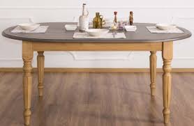 Round extending dining table and chairs ukrainian language. Casa Padrino Country Style Dining Table Gray Light Brown 180 X 120 X H 78 Cm Oval Solid Wood Kitchen Table With Oak Wood Top