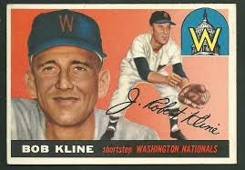 1955 Topps #173 Bobby Kline Vintage Baseball Card Washington Nationals  Shortstop