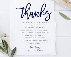 Wedding Thank You Letter Thank You Note Printable Wedding In Etsy Post Wedding Brunch Invitations Wedding Thank You Wedding Brunch Invitations