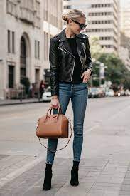 Pin By Darcy B On Fashion Jackson Leather Jacket Style Black Leather Jacket Outfit Fashion Jackson