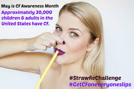 A Strawfie is a Selfie While Breathing Through a Straw for Cystic Fibrosis  Awareness