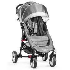 Baby Jogger Buggy City Mini 4 Wheeler Steel Gray Baby Jogger Kinderwagens Dubbele Kinderwagen