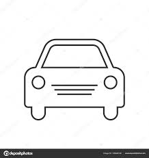 차 벡터 아이콘입니다. 간단한 앞 차 로고 그림. 스톡 벡터 - ©defmorph1 195226126