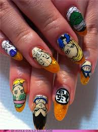 Dragon ball z nails art. Create Nail Designs From Dragon Ball Z On We Heart It
