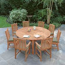 Round patio tables at patiofurniture.com. Snowdon 6 Ft Round Teak Extension Table Extension Dining Tables Country Casual Outdoor Dining Table Round Outdoor Table Outdoor Dining