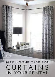 How to measure windows for corner drapery rods, simple version: Making The Case For Hanging Curtains In Your Rental Window Treatments Living Room Curtains Living Room Corner Window Curtains