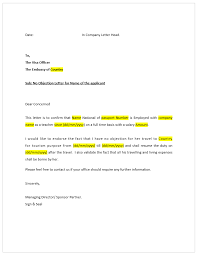 Sample of employer letter to uk embassy for family visa. How To Draft A Noc For Your Tourist Visa Application Basics With A Sample Format