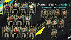 When you click here the button will be activated and you can send your recommendation. Fifa 20 Team Of The Week Moments All Squads Details