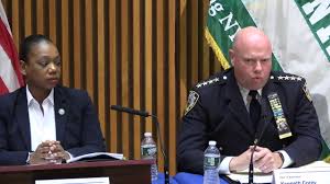 Watch as NYPD executives discuss crime statistics.