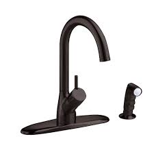 Faucet sensor parts are used to repair faucets activated by proximity sensors. American Standard Culinaire Single Handle Standard Kitchen Faucet With Side Sprayer In Bla The Home Depot Canada