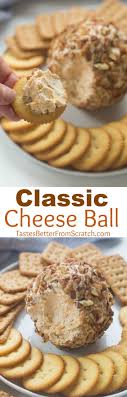 Classic Cheese Ball Recipe Cheese Ball Recipes Diy Food Recipes Appetizer Recipes