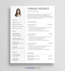 All of these professional cv templates are well designed and very easy to customize or edit. Free Resume Template Download For Word Resume With Photo
