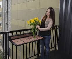 Hoe to build railing folding table. Balcony Railing Folding Table Work Desk
