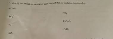 Negative oxidation number in compounds of two unlike atoms are assigned to the more electronegative atom. Solved Rules 5 Identify The Oxidation Number Of Each E Chegg Com