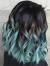 Medium Length Brown To Blue Ombre
